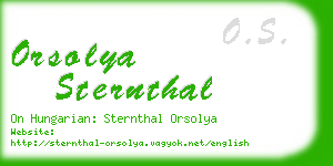 orsolya sternthal business card